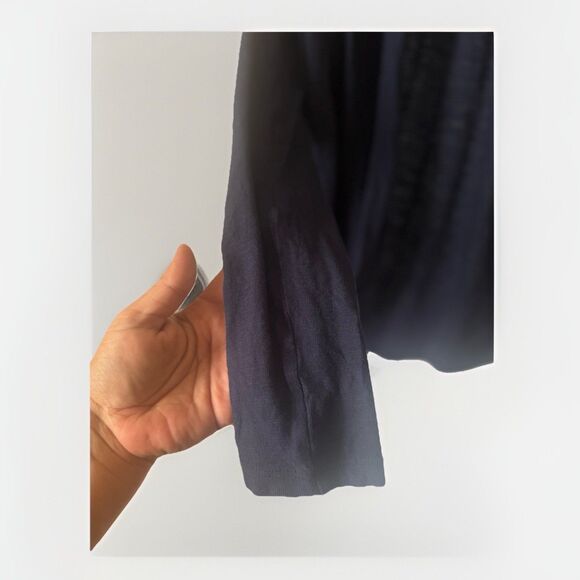 Lilly Pulitzer Cardigan Size XSmall Navy Blue Open Front Lightweight - Picture 5 of 10